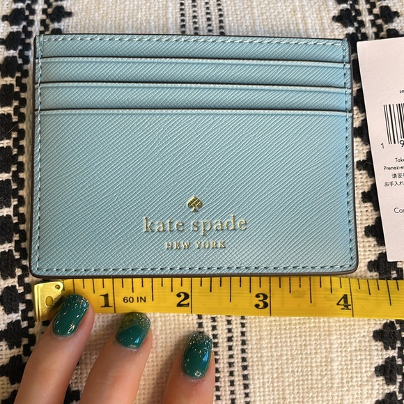 NWT Kate Spade New York Schuyler Small Slim Card Holder - Smoky Blue - Picture 11 of 12